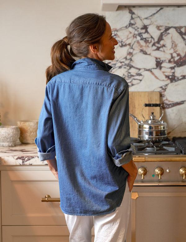 Rue Madam Denim Shirt Eileen Famous De Vintage-Stonewashed