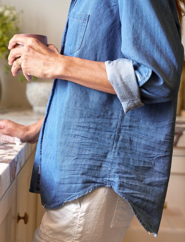 Rue Madam Denim Shirt Eileen Famous De Vintage-Stonewashed