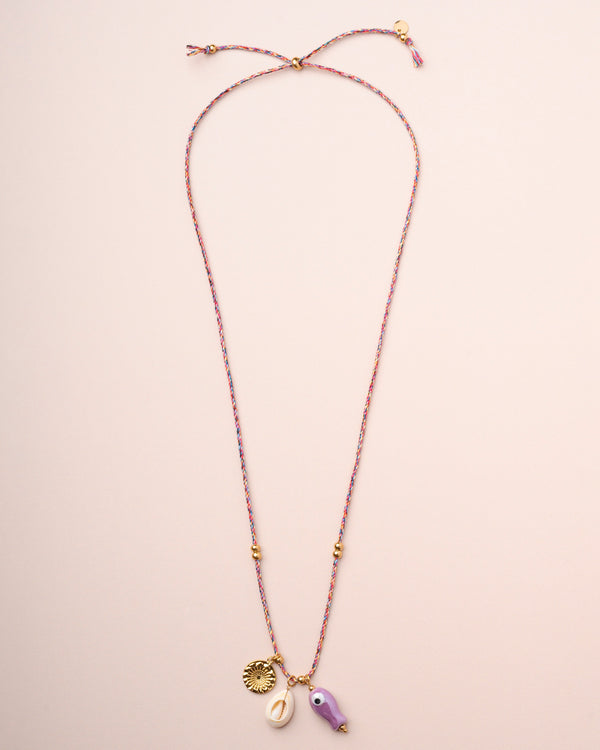 Rue Madam Necklace Carpe Necklace Purple-Ceramic-Fish