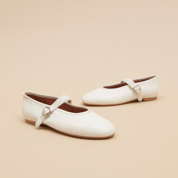 rue madam Ballerina Deesse Cuir Ecru