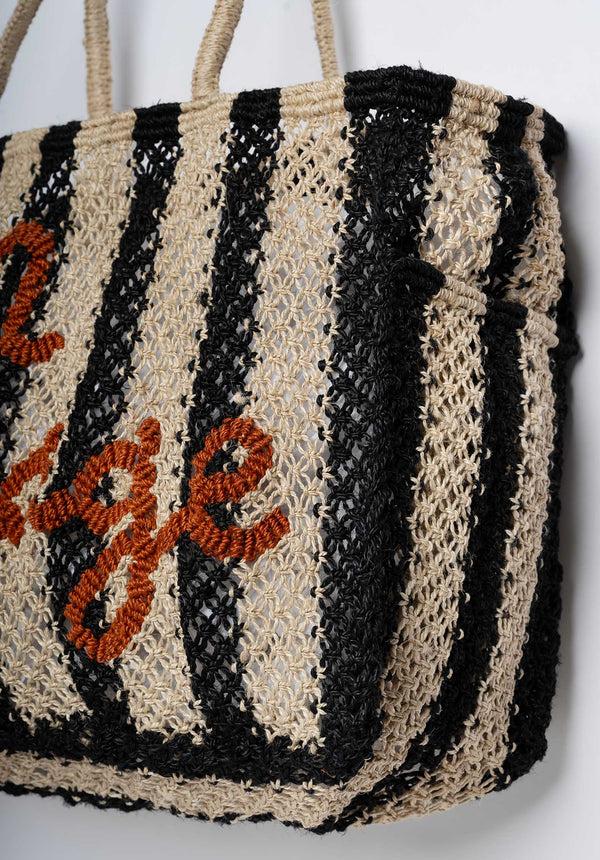 Rue Madam Beach Bag Barry Bon Voyage Black