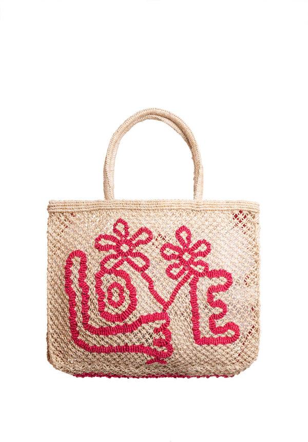 rue madam Beach Bag Flower Love Smal Nat