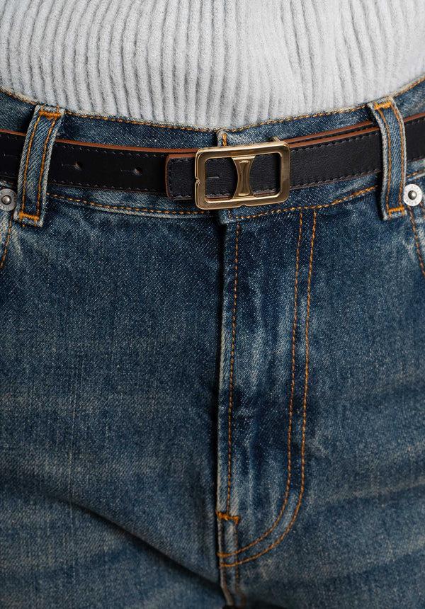 Rue Madam Belt 94898g Black-Havana