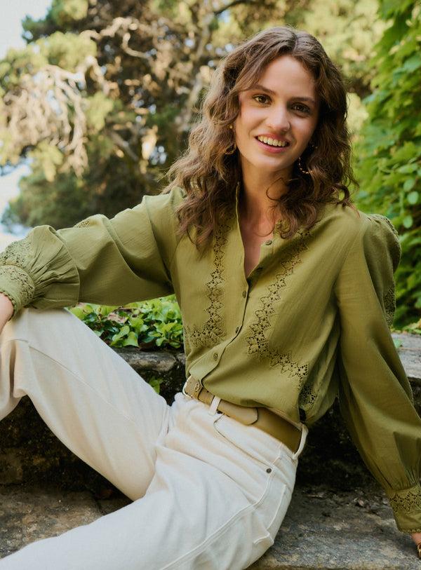 Rue Madam Blouse 225tracy Olive