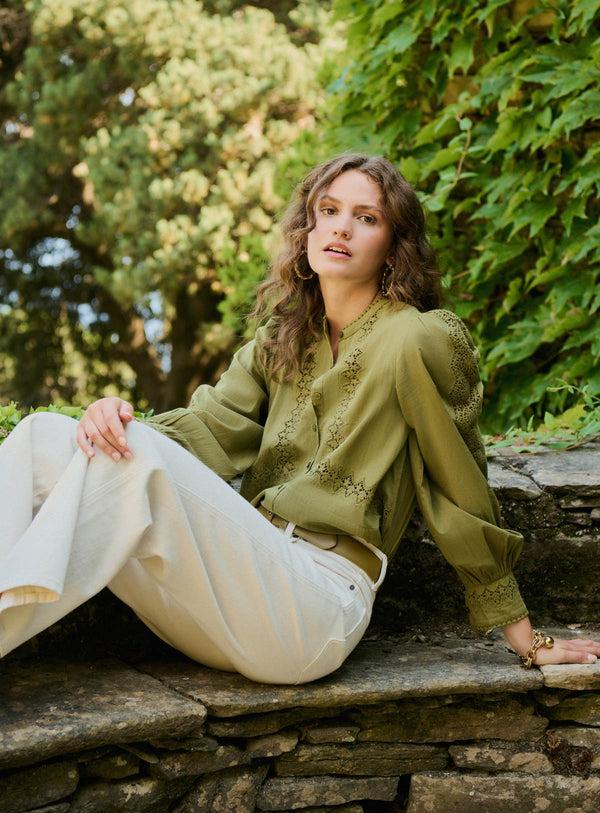 Rue Madam Blouse 225tracy Olive