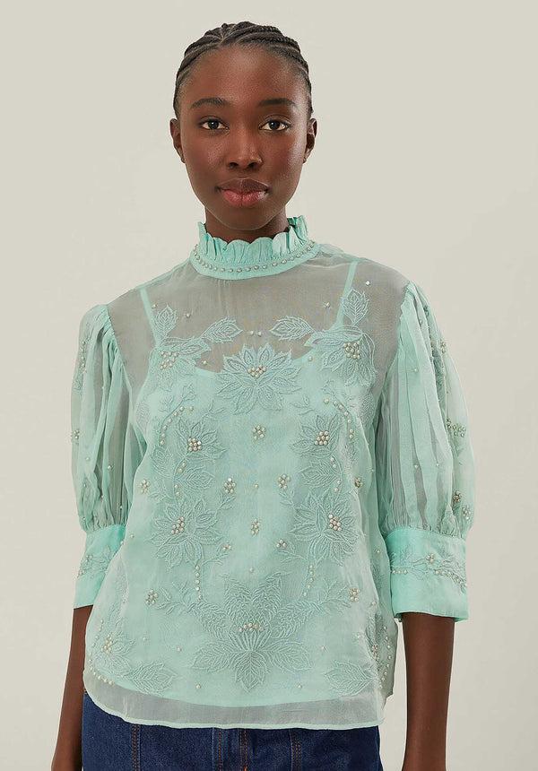 rue madam Blouse 329173 Blue
