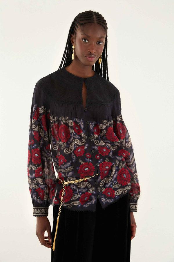 rue madam Blouse 339811 Valentina-Black