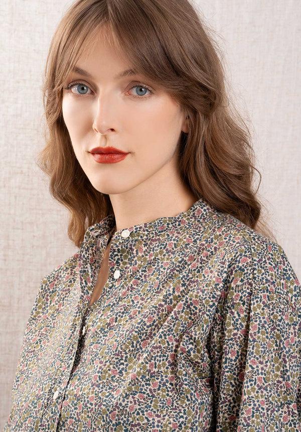 Rue Madam Blouse Cristal Bcck626 Green-Pink