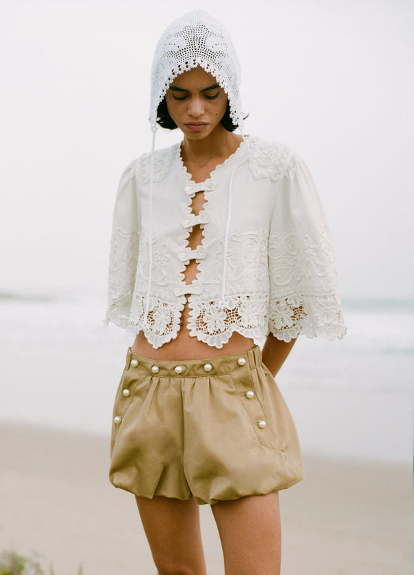 rue madam Blouse Pf25-055 White