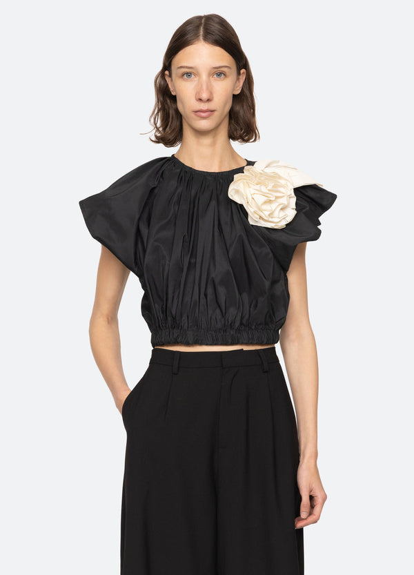 rue madam Blouse Rs26-028 Black