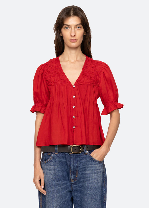 rue madam Blouse Rs26-038 Red
