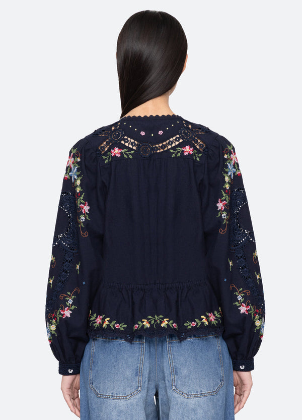 Rue Madam Blouse Rs26-133 Navy