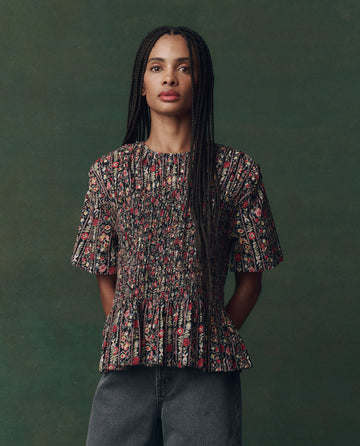 rue madam Blouse Smocked Garland