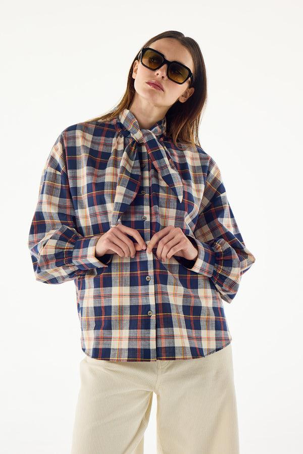 rue madam Blouse Tom-no Navy