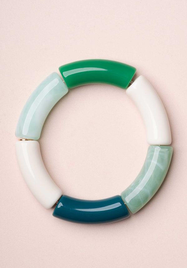 rue madam Bracelet Lithos Jonc Green-White