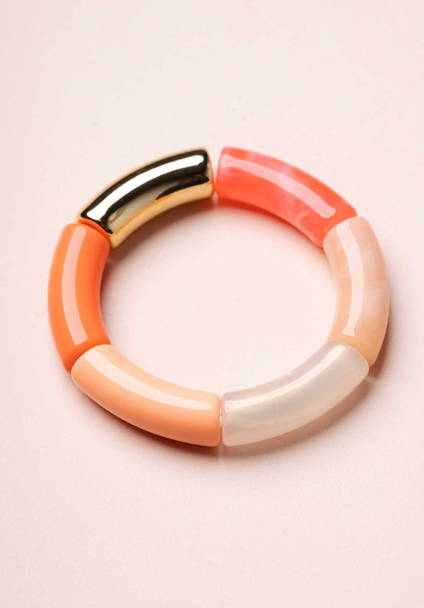 rue madam Bracelet Lithos Jonc Orange