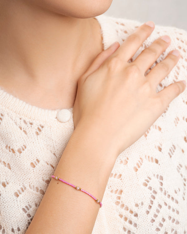 rue madam Bracelet Meillet Bead Br Fushia