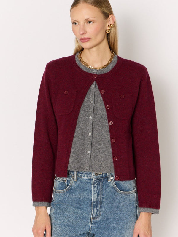 Rue Madam Cardigan 21mygigi Burgundy-Mix