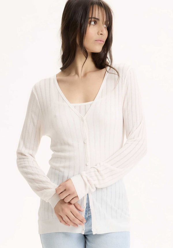 rue madam Cardigan 460-fgi232 Cream