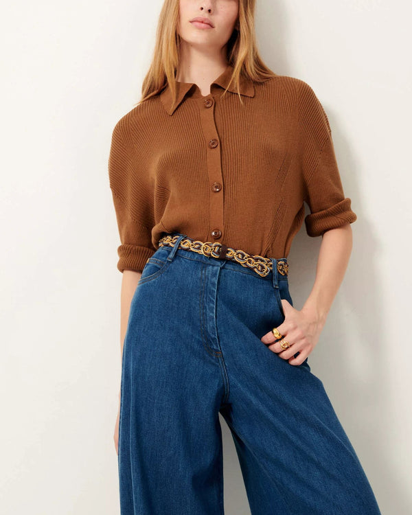 Rue Madam Cardigan Journey Caramel