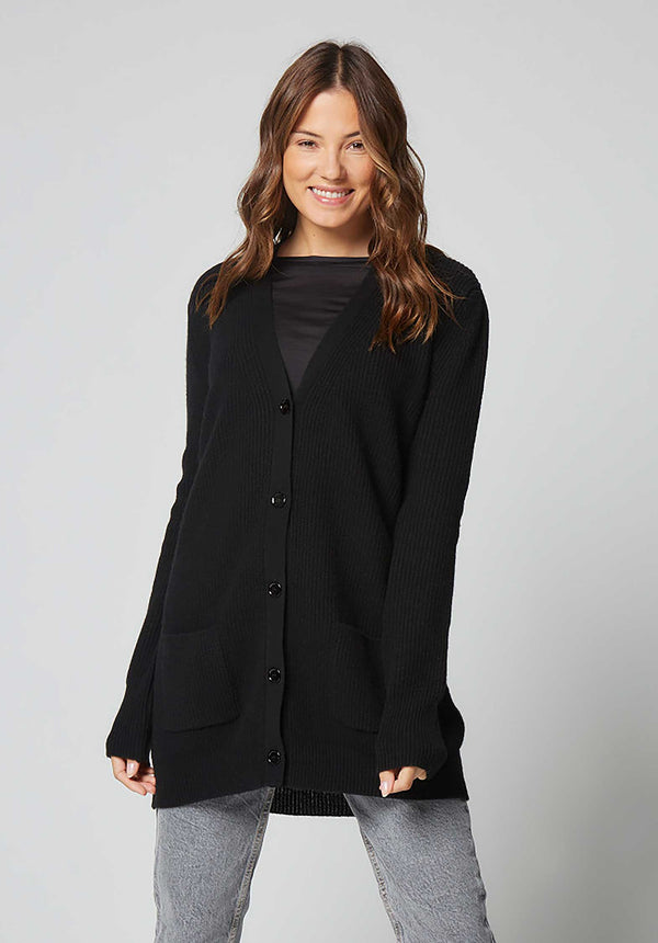 Rue Madam Cardigan K015-fgi133 Black
