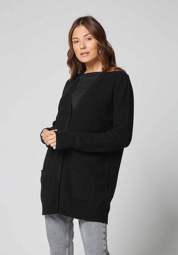 Rue Madam Cardigan K015-fgi133 Black