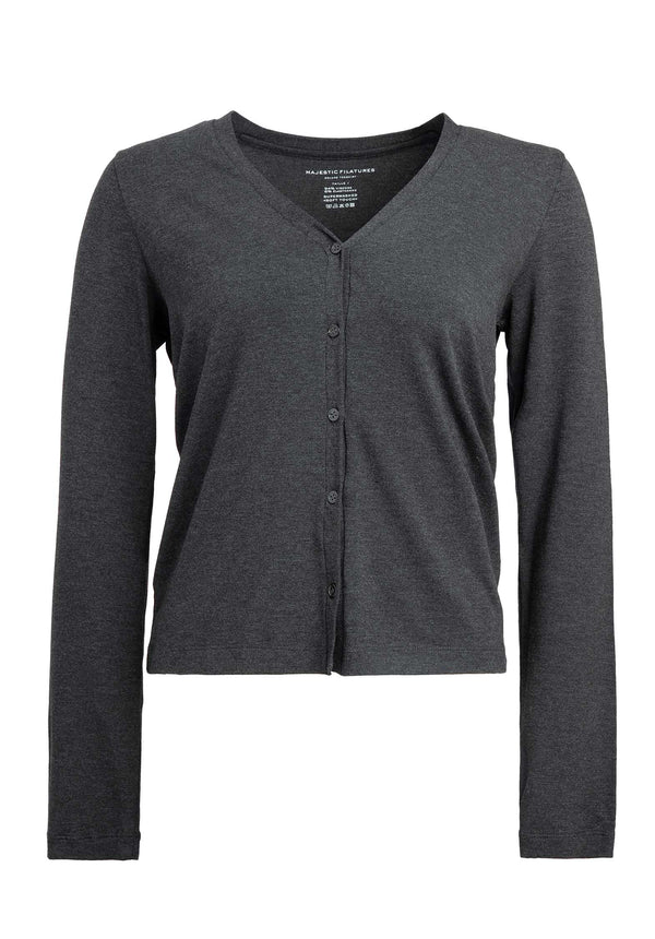 rue madam Cardigan M001-fgi035 Anthracite-Heather