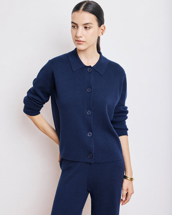 Rue Madam Cardigan Message Benq522 02-Navy