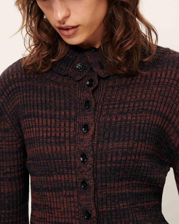 Rue Madam Cardigan Mokashi Navybrown