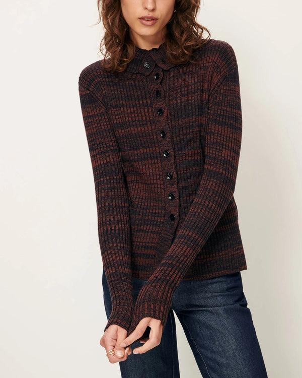 rue madam Cardigan Mokashi Navybrown