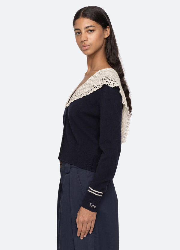 Rue Madam Cardigan Pf25-077 Navy