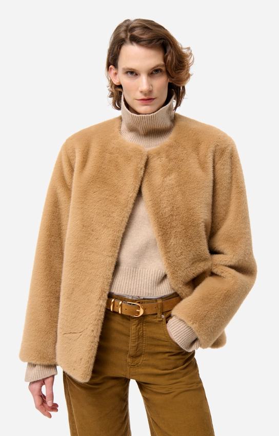 rue madam Coat 5hva39-v03744 Beige