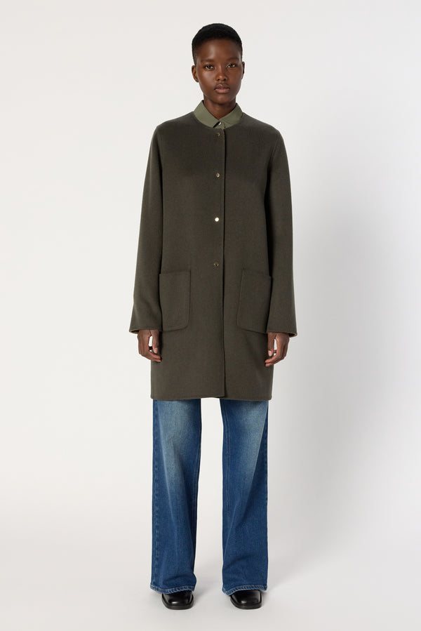 Rue Madam Coat Dcm57c029 Khaki-Green