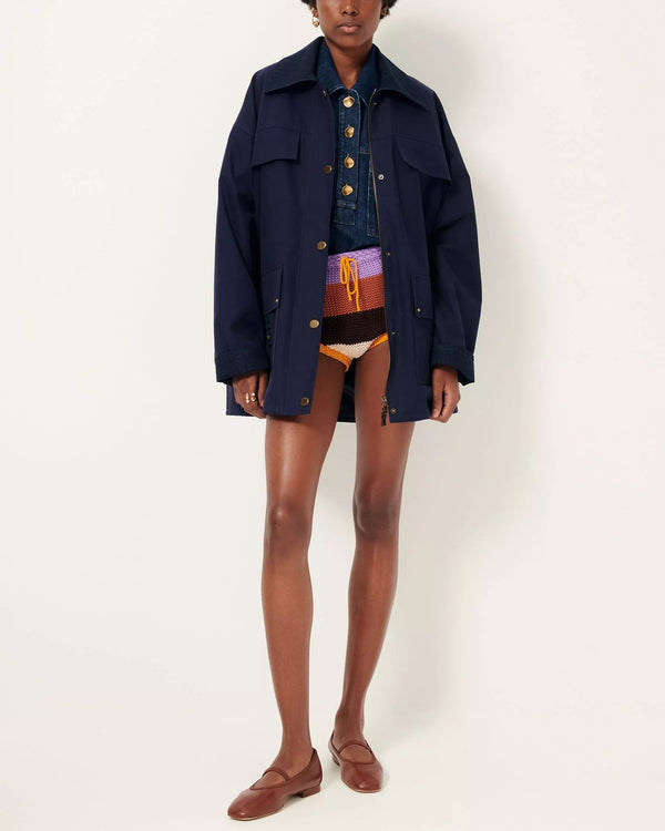 Rue Madam Coat Hugues Ink-Blue