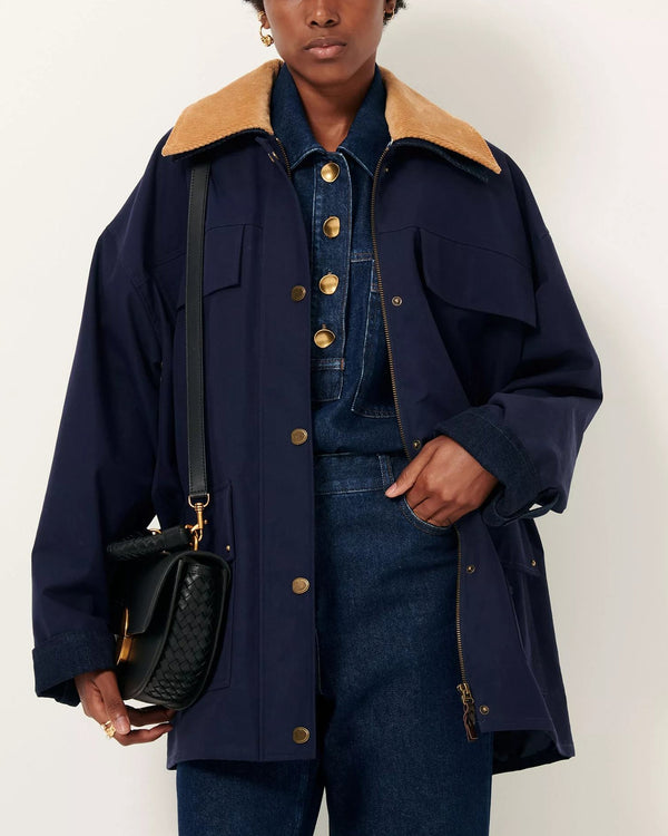 Rue Madam Coat Hugues Ink-Blue