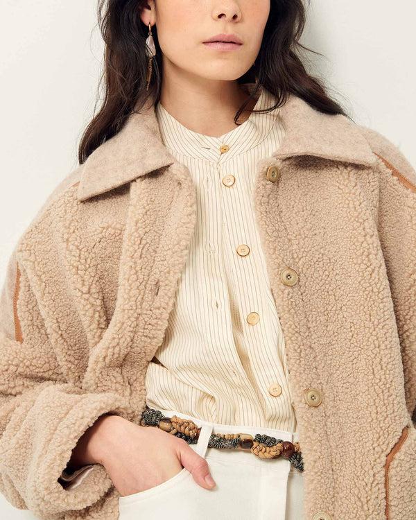 rue madam Coat Icy Rocky Fossil