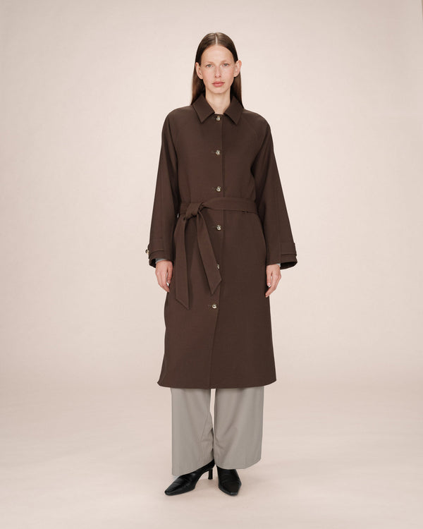 Rue Madam Coat Scott Chocolat