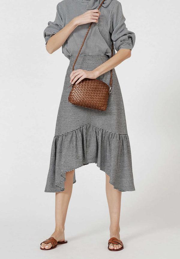 Rue Madam Crossbody Bag Chunky Fell Poch Tan