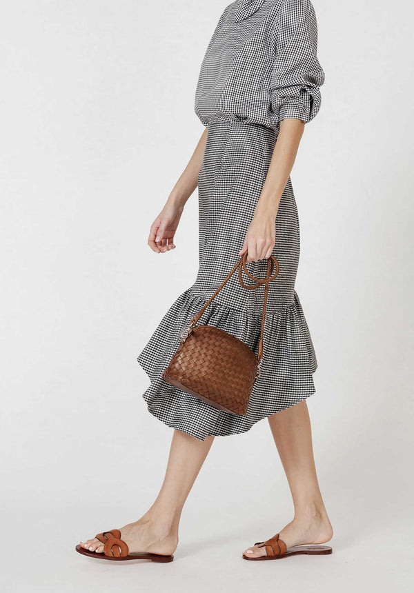 Rue Madam Crossbody Bag Chunky Fell Poch Tan