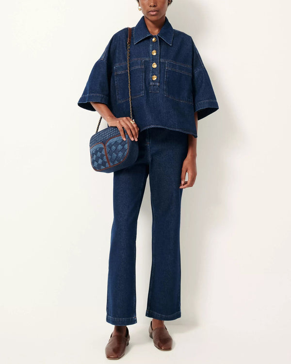 Rue Madam Denim Blouse Newport Bluenim