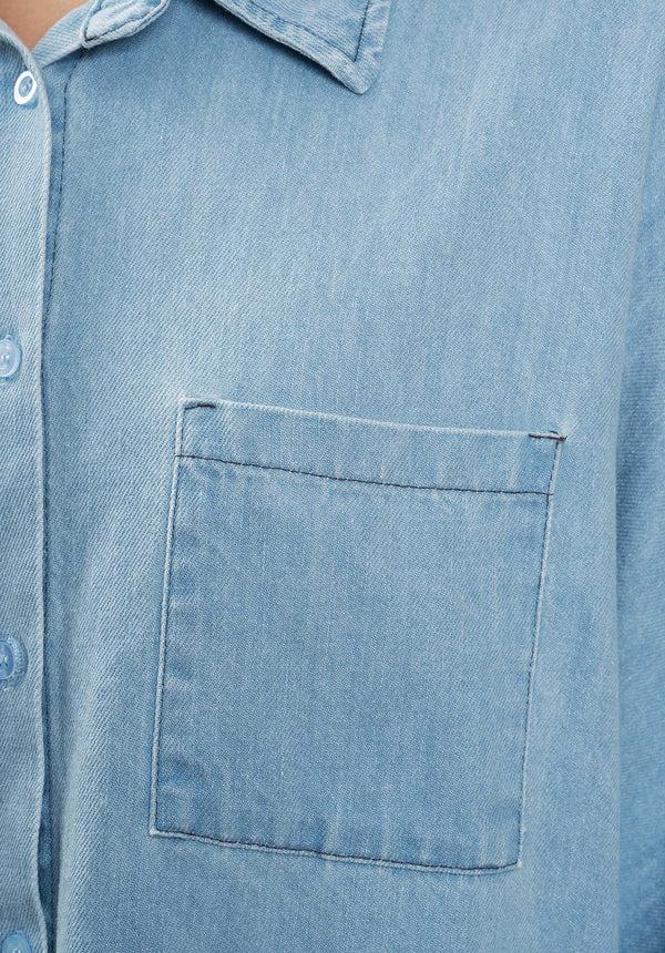 Rue Madam Denim Dress 595 Light-Blue