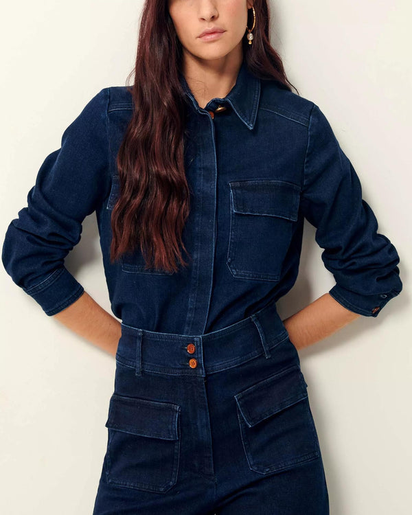 Rue Madam Denim Jacket Guggen Denim-Blue