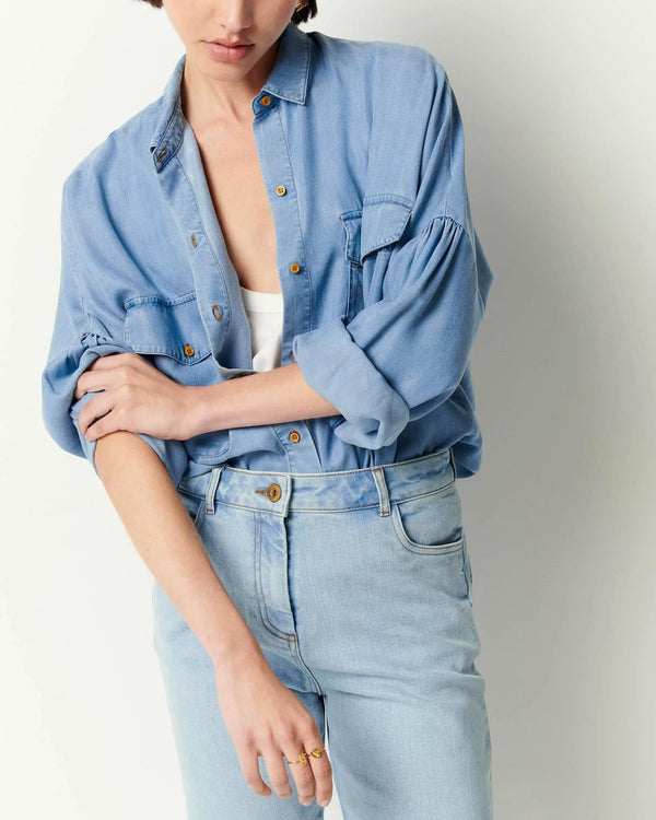 Rue Madam Denim Shirt Botania Provencia-Blue