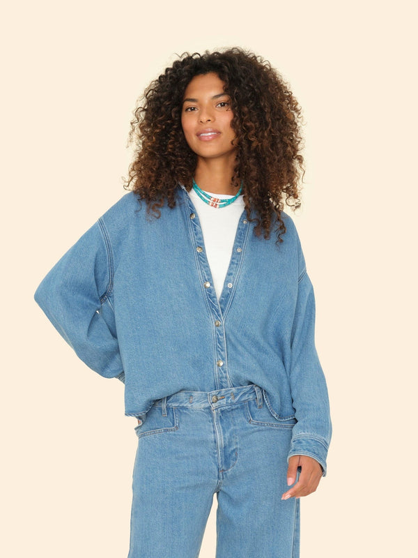 Rue Madam Denim Shirt Gia X5lid001 Pacific