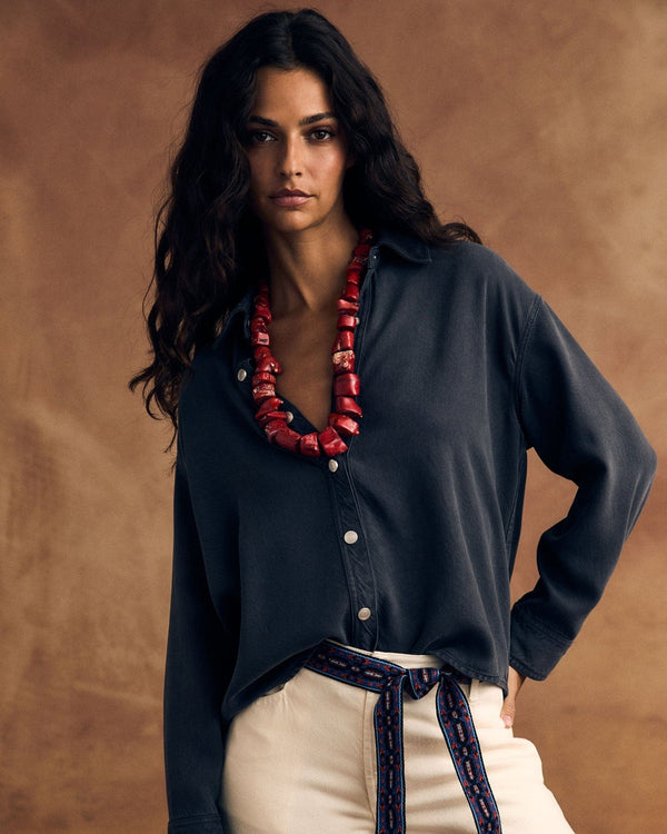 Rue Madam Denim Shirt Gia X5lwd001 Almost-Black