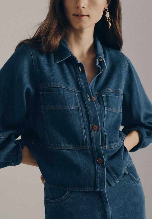 Rue Madam Denim Shirt Leone Denim-Blue