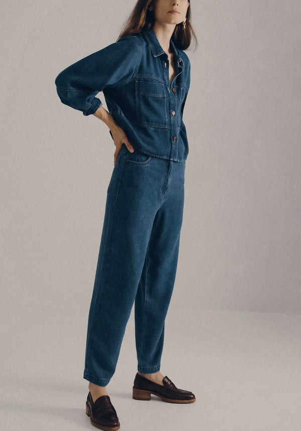 Rue Madam Denim Shirt Leone Denim-Blue