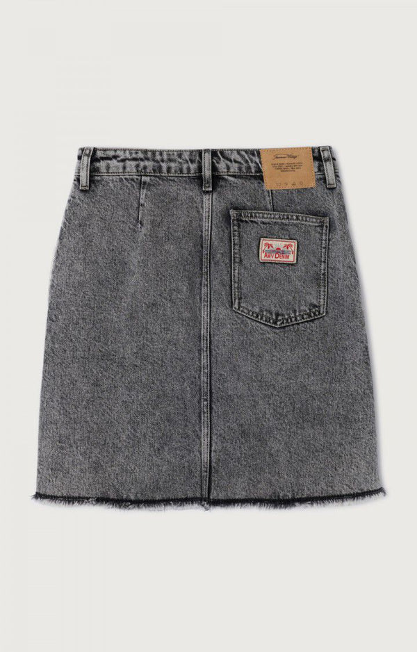Rue Madam Denim Skirt Yop13e Grey-Salt-An