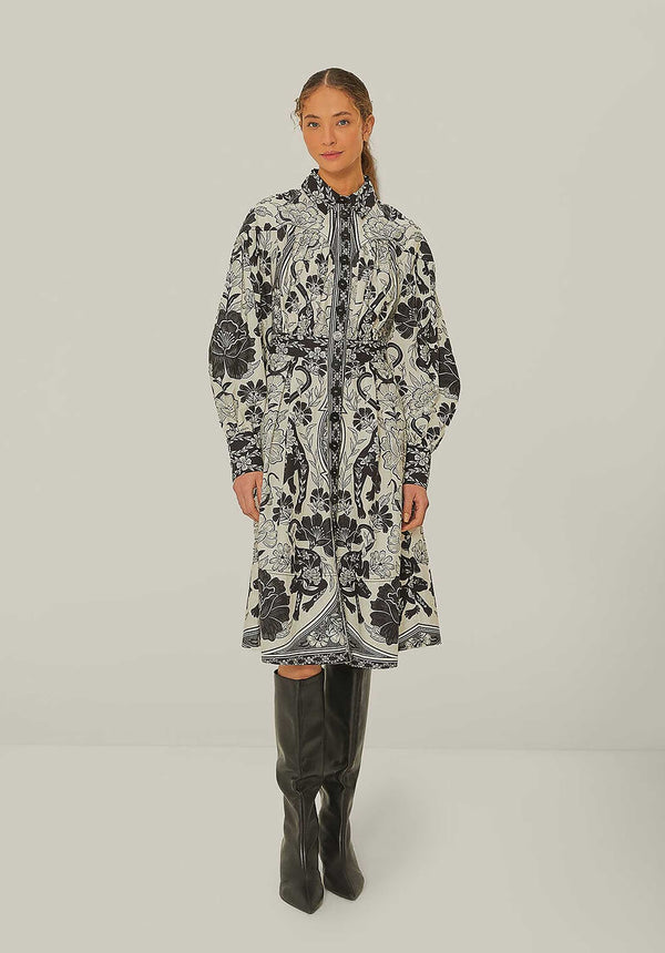 Rue Madam Dress 328608 Leopards-Off-White