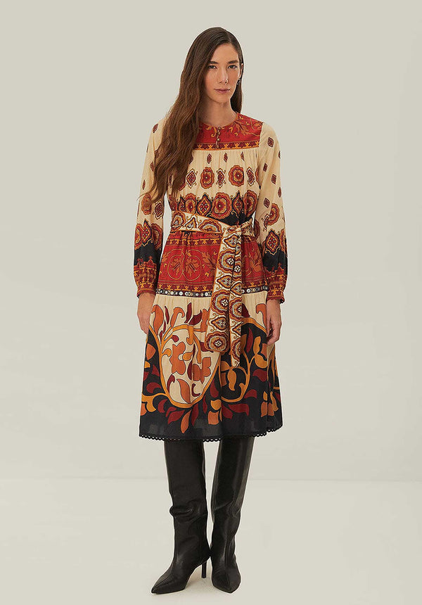 Rue Madam Dress 328952 Ainika-Tiles-Cream